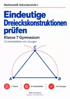 Vorschau - Arbeitsblätter - Eindeutige Dreieckskonstruktionen prüfen - Deckblatt