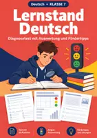 Vorschau - Arbeitsblätter - Lernstand Deutsch, Klasse 7, Diagnosetest - Deckblatt