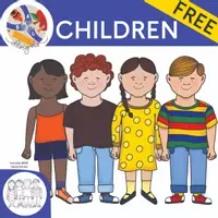 Vorschau - selbst erstellte Cliparts/Grafiken - Free Diverse Children Clip Art {ABC Designs} - Deckblatt