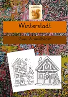 Vorschau - Mal- und Bastelvorlagen - Fensterdeko Winterstadt Vertretungsunterricht- kostenlos - Deckblatt