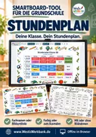 Vorschau - Mal- und Bastelvorlagen - 🗓️ Stundenplan fürs Smartboard – flexibel gestalten, Bildmodus & Druckfunktion | Klasse 1–6 - Deckblatt