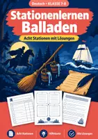 Vorschau - Arbeitsblätter - Stationenlernen Balladen, Klasse 7-8 - Deckblatt