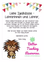 Vorschau - Mal- und Bastelvorlagen - Materialpaket Schulanfang Igelklasse - Seite 1