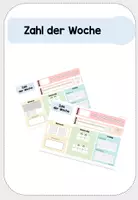 Vorschau - Arbeitsblätter - Tafelbild/Übungsblatt Zahl der Woche - Deckblatt