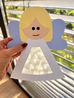 Vorschau - Mal- und Bastelvorlagen - Engel basteln Grundschule | Bastelvorlage zum Ausdrucken | Kunst & Fensterdeko ab Klasse 1 - Seite 1