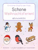 Vorschau - Anderer Materialtyp - Weihnachtsferien | Grußkarten für deine Klasse | Süßigkeiten - Deckblatt