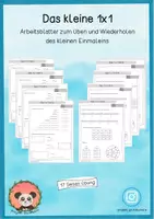Vorschau - Arbeitsblätter - Das kleine Einmaleins - Verschiedene Aufgaben zum Festigen und Üben - Deckblatt