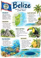 Vorschau - Arbeitsblätter - Lernposter + AB mit Fragen zum Thema "Belize" + Lösungsblatt - Deckblatt