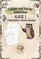 Vorschau - Arbeitsblätter - Langer oder kurzer Selbstlaut - Deckblatt