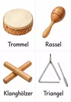 Vorschau - Bildkarten - Klanggeschichte Herbst & Kürbis – Kita, Kindergarten & Vorschule | mit Lied und Instrumentenkarten - Seite 3