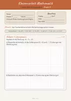 Vorschau - Klassenarbeiten - Klassenarbeit Lineare Gleichungssysteme Klasse 9 – Gruppe A & B mit Lösungen (PDF + Word) – Niveau Erweitert - Seite 1