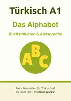 Vorschau - Arbeitsblätter - Türkisch A1 - Das Alphabet: Buchstaben und Aussprache - Deckblatt