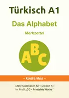 Vorschau - Merkblätter - Türkisch A1 - Das Alphabet: kostenlose Lernhilfe - Deckblatt