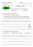 Vorschau - Stundenentwürfe - Quiz zur Oster-Reportage (mit Lösung) - Seite 1