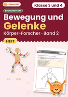 Vorschau - Arbeitsblätter - Gelenke und Bewegung Körper-Forscher Band 2 Klasse 3 und 4 | Übungsheft Sachunterricht - Deckblatt