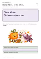 Vorschau - Mal- und Bastelvorlagen - Finas Fledermausforscher: Sachtext & Leporello - Deckblatt