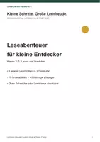 Vorschau - Arbeitsblätter - Leseabenteuer Klasse 2–3: 6 Geschichten - Deckblatt