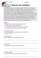 Vorschau - Stundenentwürfe - Leseverständnis Schlaf – Klasse 3 | 10 Lesetexte mit Fragen & Lösungen - Seite 3