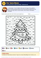Vorschau - Arbeitsblätter - Rechenmalblätter Advent Klasse 1 · ZR 10 - Seite 3