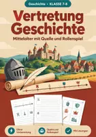 Vorschau - Arbeitsblätter - Vertretungsstunde Geschichte, Klasse 7-8 - Deckblatt