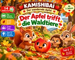 Vorschau - Bildkarten - Kamishibai | Der Apfel trifft die Waldtiere | Der wandernde Apfel - Deckblatt