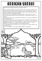 Vorschau - Arbeitsblätter - Read and colour- African Safari (3-fach differenziert) - Seite 1