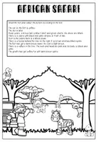 Vorschau - Arbeitsblätter - Read and colour- African Safari (3-fach differenziert) - Seite 3