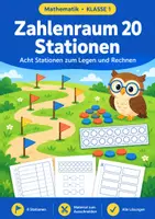 Vorschau - Arbeitsblätter - Zahlenraum 20 Stationenlernen, Klasse 1 - Deckblatt