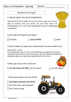 Vorschau - Arbeitsblätter - Quiz zum Erntedank-Reportage (mit Lösung) - Seite 2