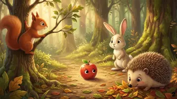 Vorschau - Bildkarten - Kamishibai | Der Apfel findet den Weg zum Obstgarten | Der wandernde Apfel - Seite 3
