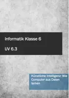 Vorschau - Unterrichtsreihen - Informatik Klasse 6: Künstliche Intelligenz (KI) - Deckblatt