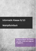 Vorschau - Unterrichtsreihen - Informatik Klasse 9/10: Programmieren mit Python - Deckblatt