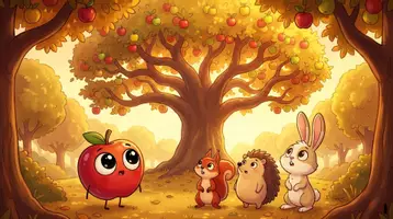 Vorschau - Bildkarten - Kamishibai | Der Apfel findet seine Familie | Der wandernde Apfel - Seite 1