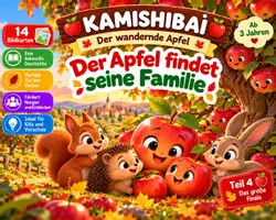Vorschau - Bildkarten - Kamishibai | Der Apfel findet seine Familie | Der wandernde Apfel - Deckblatt