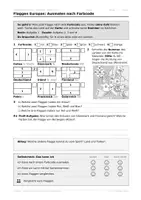 Vorschau - Arbeitsblätter - Flaggen Europas ausmalen nach Farbcode Klasse 3–4 - Deckblatt
