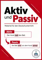 Vorschau - Arbeitsblätter - Aktiv und Passiv - Arbeitsblätter, Merkblätter & Übungen - Deckblatt