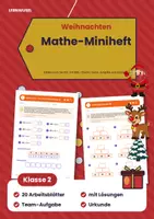 Vorschau - Arbeitsblätter - Weihnachten Mathe Klasse 2 Zahlenraum 100 | Arbeitsblätter Plus und Minus | mit Lösungen - Deckblatt