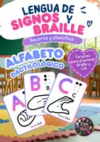 Vista previa - Hojas de trabajo - Tarjetas de Alfabeto en LSE y Braille - Portada