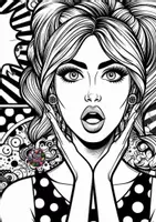 Vista previa - Manualidades / Dibujos para colorear - Colorear. Inpiración Roy Lichtenstein - página 1