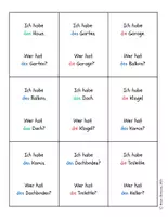 Vorschau - Spiele - Ich habe, wer hat - Spiel Thema: Zu Hause - Deckblatt