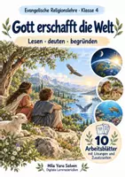 Vorschau - Arbeitsblätter - Gott erschafft die Welt | Religion Klasse 4 Arbeitsblätter | Evangelische Religionslehre | 10 Arbeitsblätter als PDF - Deckblatt