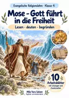 Vorschau - Arbeitsblätter - Mose – Gott führt in die Freiheit | Religion Klasse 4 Arbeitsblätter | Evangelische Religionslehre | 10 Arbeitsblätter als PDF - Deckblatt