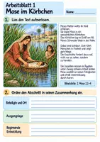 Vorschau - Arbeitsblätter - Mose – Gott führt in die Freiheit | Religion Klasse 4 Arbeitsblätter | Evangelische Religionslehre | 10 Arbeitsblätter als PDF - Seite 1