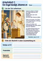 Vorschau - Arbeitsblätter - Jesus wird geboren | Religion Klasse 4 Arbeitsblätter | Evangelische Religionslehre | 10 Arbeitsblätter als PDF - Seite 1