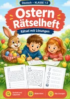 Vorschau - Arbeitsblätter - Ostern Rätsel, Klasse 1-2, Rätselheft - Deckblatt