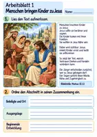Vorschau - Arbeitsblätter - Jesus und die Kinder | Religion Klasse 4 Arbeitsblätter | Evangelische Religionslehre | 10 Arbeitsblätter als PDF - Seite 1