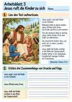Vorschau - Arbeitsblätter - Jesus und die Kinder | Religion Klasse 4 Arbeitsblätter | Evangelische Religionslehre | 10 Arbeitsblätter als PDF - Seite 3
