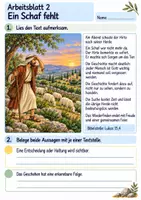 Vorschau - Arbeitsblätter - Das verlorene Schaf | Religion Klasse 4 Arbeitsblätter | Evangelische Religionslehre | 10 Arbeitsblätter als PDF - Seite 2