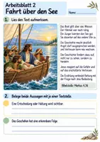 Vorschau - Arbeitsblätter - Jesus stillt den Sturm | Religion Klasse 4 Arbeitsblätter | Evangelische Religionslehre | 10 Arbeitsblätter als PDF - Seite 2