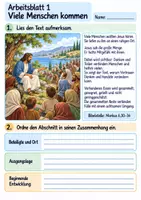 Vorschau - Arbeitsblätter - Jesus teilt Brot | Religion Klasse 4 Arbeitsblätter | Evangelische Religionslehre | 10 Arbeitsblätter als PDF - Seite 1